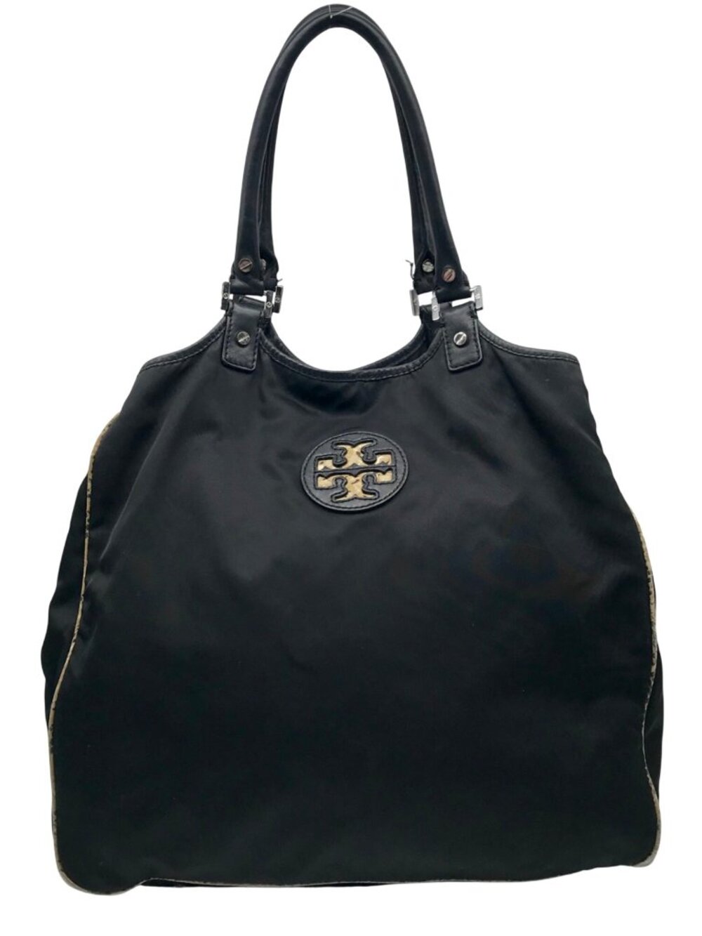 Tory Burch Black Nylon Ella Tote Bag